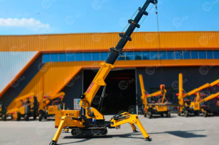 Гусеничный кран-паук CHANGSHENG 3T гп 3т, дизельный+питание от 380В, АКБ (600А) пульт ДУ. Фото 2