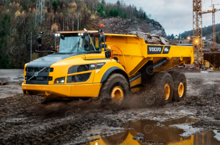 Шарнирно-сочлененный самосвал VOLVO A45G гп 41т. Фото 1
