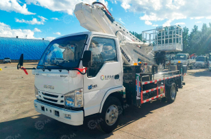 Автовышка WANBANG GKS18 на шасси ISUZU 4Х2 дв 96kw с кабиной высота подъёма 18м. Фото 1