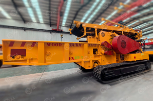 Измельчитель древесины HX800-12	на гусеничном ходу, размер выходного материала 80-120мм, производительность 25-30т/ч, дв shandong chaohua. Фото 3