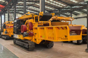 Измельчитель древесины HX800-12	на гусеничном ходу, размер выходного материала 80-120мм, производительность 25-30т/ч, дв shandong chaohua. Фото 1