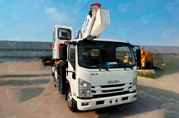 Автовышка VIGRUS на шасси ISUZU 4Х2 дв 139kw высота подъёма 33м гп корзины 400кг (общая масса 10550). Фото 2