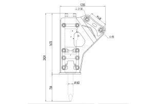 Гидромолот JSB1900S диаметр пики 140мм для экскаватора YUGONG YG215. Фото 2
