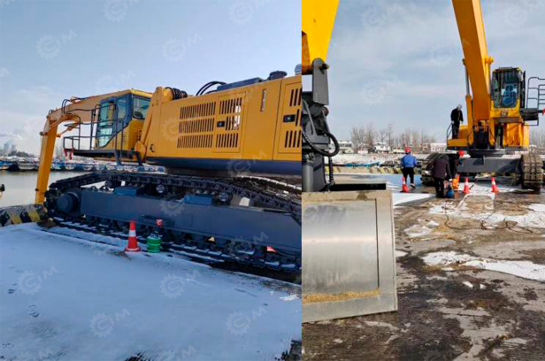 Перегружатель гусеничный BADA WYS80 с грейферным захватом. Фото 4