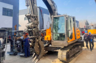 Лесозахват для экскаватора колёсного YUGONG YG180. Фото 1