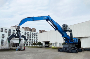 Перегружатель гусеничный BONNY WZY140 грейферный ковш 5м3. Фото 7