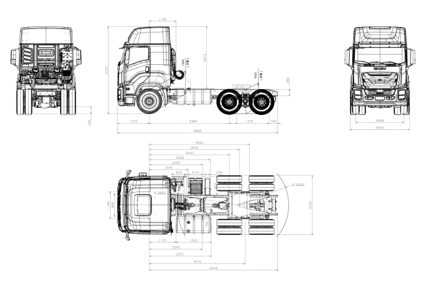 Тягач ISUZU 6x4 дв. 338 kw с гидроретардером. Фото 3
