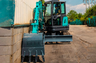 Мини-экскаватор Sunward SWE60F-3 быстросъем, гидромолот, резиновые накладки, фреза для асфальта PХ400. Фото 5