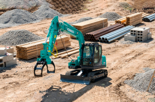 Экскаватор гусеничный KOBELCO SK85-11 ковш 0,4м3, захват, лебёдка. Фото 2