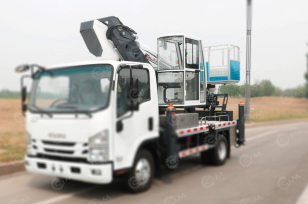 Автовышка WANBANG GKS36 на шасси ISUZU 8Х4 дв 279kw высота подъёма 36м гп корзины 400кг. Фото 1