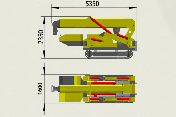 Гусеничный кран-паук VIGRUS HC8.0 гп 8т, высота подъема 21м, с пультом, дизель + питание от 380В. Фото 3