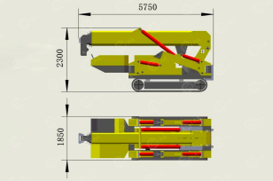 Гусеничный кран-паук VIGRUS HC10.0 гп 10т, высота подъема 24м, с пультом, дизель + питание от 380В. Фото 2
