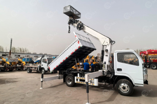 Бортовой грузовик ISUZU 4x4 самосвальный кузов дв 96kw KV600 с кму гп 3,5т высота подъема 17м с люлькой, лебедкой гп 3т. Фото 1