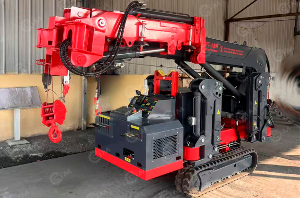 Гусеничный кран-паук Jining Sitong	гп 3т высота подъема 10м, дизельный+питание от 380В, корзина. Фото 4