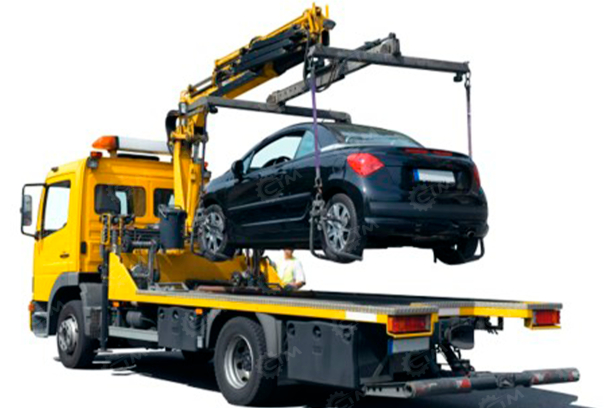 Эвакуатор на шасси ISUZU 4x2 дв 139kw гидравлическим КМУ WANBANG SQS125-4 гп 5т сдвижная платформа, лебёдка, корзина, съемные алюминиевые борта. Фото 3