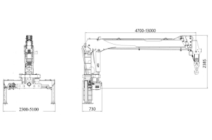 Бортовой грузовик ISUZU 4x2 дв 139kw гп 6 тонн c кму VIGRUS SHS1254 гп 5т 4 секции стрела 12,8м кузов 6200х2400х550 колёса 8.25R20 спальник задние аутригеры. Фото 2