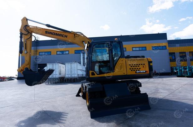 Экскаватор колесный Sinomach GHT160W кондиционер, гидролиния для гидромолота. Фото 11