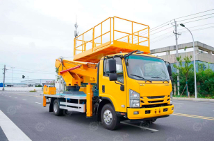 Автовышка на шасси ISUZU 4Х2 дв 103Kw высота подъёма 23м гп корзины 1 тонна. Фото 1