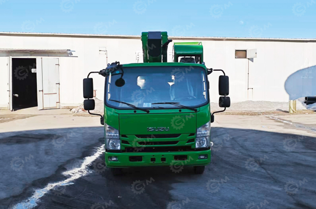 Автовышка WANBANG GKS25 на шасси ISUZU 4Х2 дв 96kw высота подъема 25м гп корзины 200кг, гусек 1,5м. Фото 2