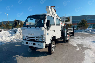 Автовышка AICHI на шасси ISUZU 4Х2 дв 88kw двойная кабина высота подъёма 16,6м. Фото 1