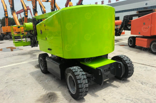 Коленчатый самоходный подъемник Jiubang	высота платформы 14м дизельный, гп платформы 300кг. Фото 8