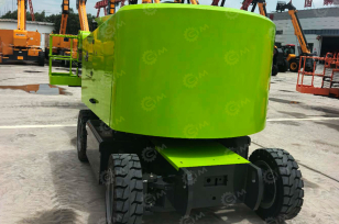 Коленчатый самоходный подъемник Jiubang	высота платформы 14м дизельный, гп платформы 300кг. Фото 9