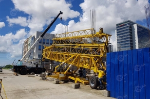 Самомонтируемый башенный кран VIGRUS QTK40 (с колесами). Фото 1