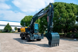 Экскаватор колесный HYUNDAI HW210 вес 21,9 т,  ковш 1м3. Фото 5