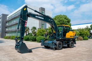 Экскаватор колесный HYUNDAI HW210 вес 21,9 т,  ковш 1м3. Фото 1