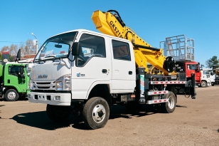 Автовышка VIGRUS GKS20 на шасси ISUZU 4Х4 дв 96 kw сдвоенная кабина высота подъёма 20м. Фото 2