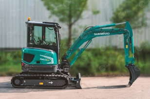 Мини-экскаватор Sunward SWE35UF ковш 0,25м3, быстросъем, гидромолот. Фото 1