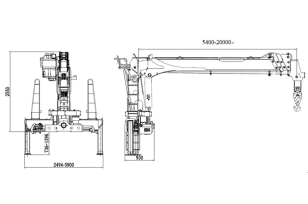 Бортовой грузовик ISUZU 6x4 дв 221kw c кму VIGRUS SHS2006 гп 8 тонн 6 секций, 20м, кузов 7м. Фото 2