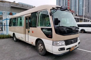 Автобус TOYOTA Coaster 22 места (включая водителя) дв 171kw 4л, бензиновый, МКПП. Фото 1