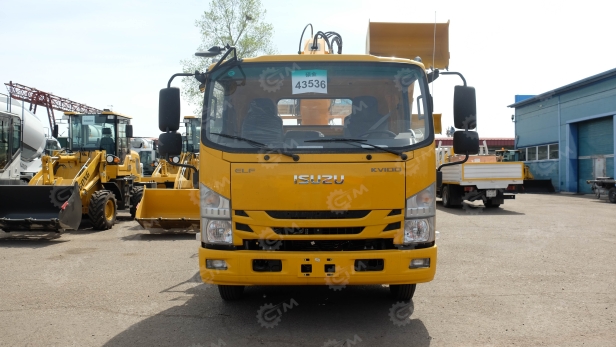 Бортовой грузовик ISUZU 4x2 самосвальный кузов дв 96kw гп 3,5т с кму гп 3,5т 6 секций высота подъема 17м с люлькой с лебедкой. Фото 20