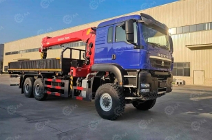 Бортовой грузовик HOWO 6x6 дв 480лс кму КМУ SUNHUNK S3005 гп 12т. Фото 4