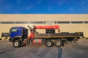 Бортовой грузовик HOWO 6x6 дв 480лс кму КМУ SUNHUNK S3005 гп 12т. Фото 5