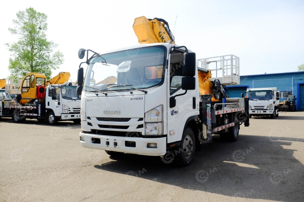 Автовышка VIGRUS GKS28 на шасси ISUZU 4Х2  дв 94kw,  высота подъёма 28м. Фото 3