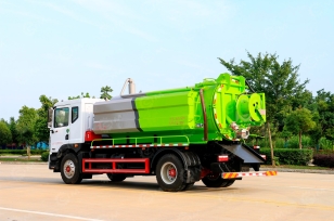 Илосос с размывом (каналопромывочная машина) на шасси ISUZU 4x2 дв 151kw бочка для сточных вод 10м³, чистой воды 2м³ насос SK-15 ПДУ рукав 100м подогрев бака для чистой воды. Фото 1