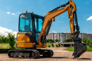 Гусеничный мини-экскаватор FTJ XE27U с кабиной. Фото 1