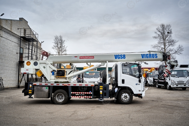 Автокран на шасси ISUZU 4x4 дв 94kw крановая установка VIGRUS VGS8 гп 8т., 5 секций, стрела 26м. Фото 26