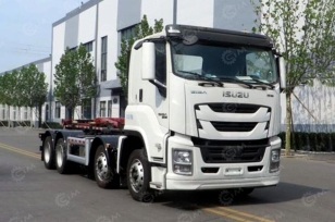 Бортовой грузовик ISUZU 8x8 дв 221kw с кму XCMG GSQZ760 гп 38 тонн длина стрелы 16,25м кузов 8м. Фото 1