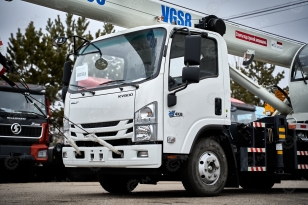 Автокран на шасси ISUZU 4x4 дв 94kw крановая установка VIGRUS VGS8 гп 8т., 5 секций, стрела 26м. Фото 17