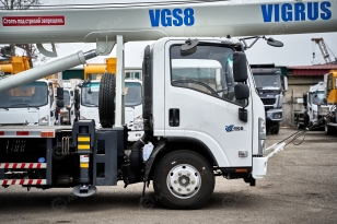Автокран на шасси ISUZU 4x4 дв 94kw крановая установка VIGRUS VGS8 гп 8т., 5 секций, стрела 26м. Фото 27