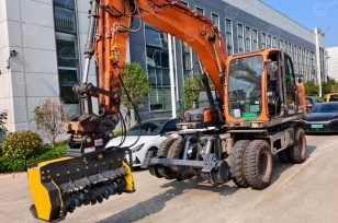 Экскаватор колесный Jining Kaer TN160W (комбинированный ход для жд). Фото 8