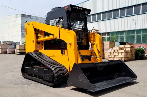 Гусеничный мини погрузчик Taian TS125	гп 1,5т высота подъема 4м. Фото 2