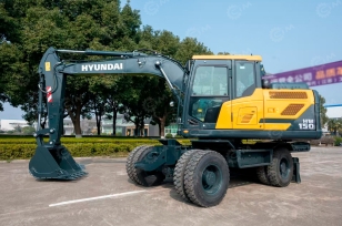 Экскаватор колесный HYUNDAI HW150 вес 13,7 т,  ковш 0,58м3. Фото 4