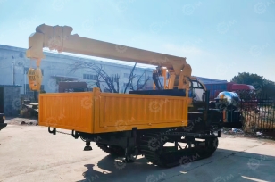 Гусеничный самосвал EACHAN 3T гп 3т с кабиной, кму гп 2т 3м, поворотный кузов, кондиционер. Фото 2