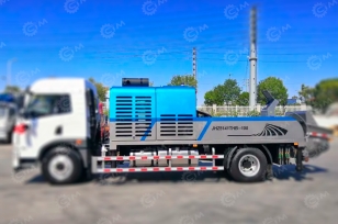 Автобетононасос JIUHE HBC100-22 на шасси ISUZU 4х2 дв 164kw бункер 0,6м3. Фото 1