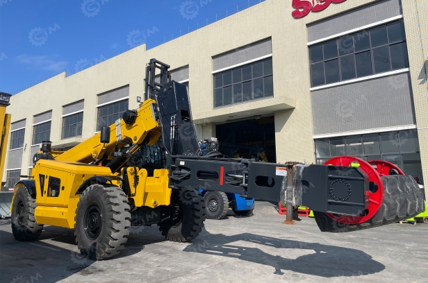 Телескопический погрузчик VIGRUS VRT20010-4Z  гп 20т высота 10м, ковш 3м3, быстросъем, корзина на 2-х человек, шинный захват 90С-ТТС-N167, крюк на стреле гп 5т, кабина FOPS/ROPS отопитель, кондиционер. Фото 2