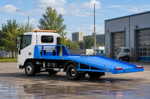 Эвакуатор на шасси ISUZU 4x2	дв 87Kw под категорию В несдвижной платформы, без лебедки, без бриля. Фото 1